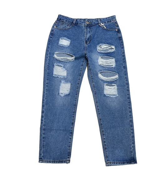 Mom jeans mezclilla rota model 002