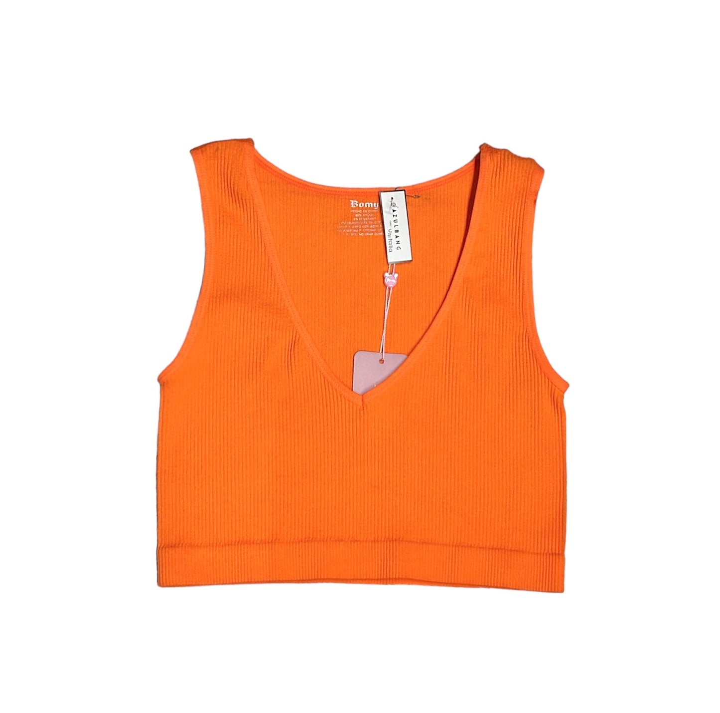 Blusa top licra naranja