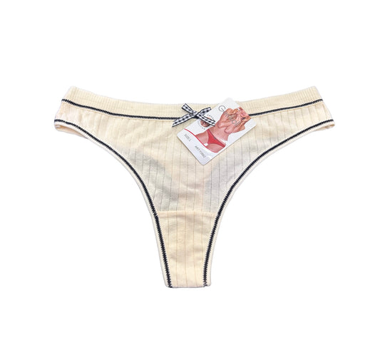 Tanga rayas beige