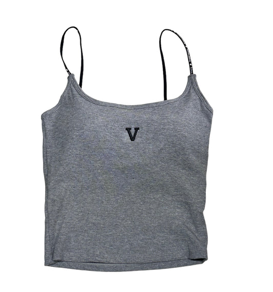 Blusa top V gris