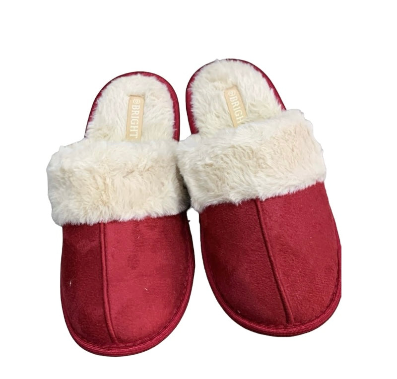 Pantufla afelpada roja