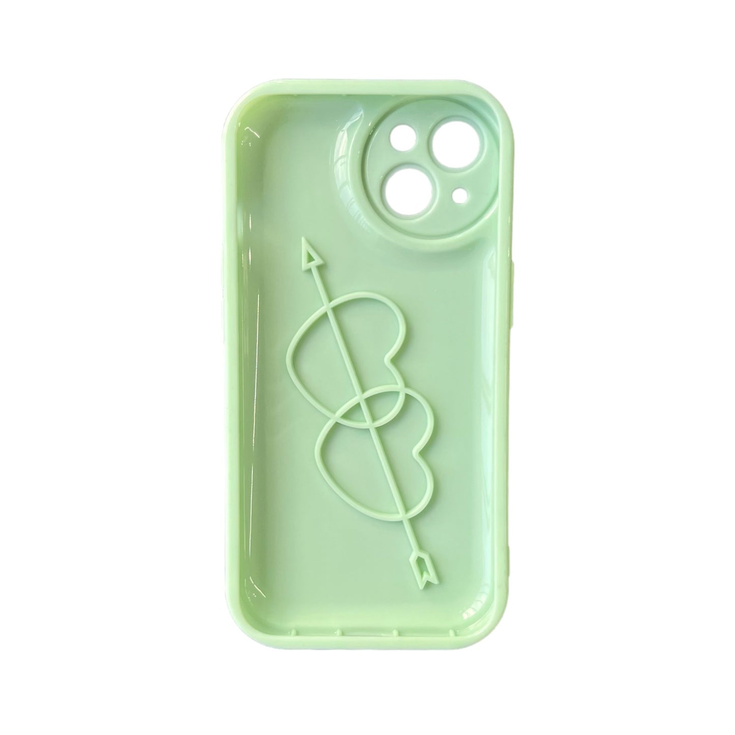 Funda verde con corazón